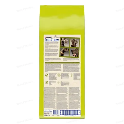 Корм сухий для дорослих собак великих порід Purina Dog Chow Adult Large Breed зі смаком індички, 14 кг