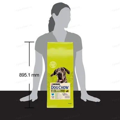 Корм сухий для дорослих собак великих порід Purina Dog Chow Adult Large Breed зі смаком індички, 14 кг