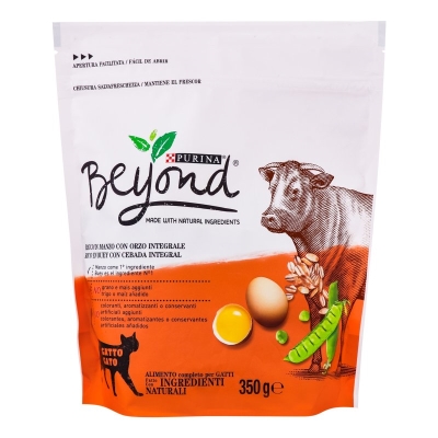 Корм сухой для котов Purina BEYOND с высоким содержанием говядины и цельнозернового ячменя, 350 г