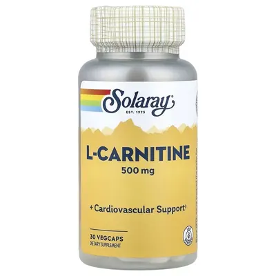 L-Карнітин Solaray L-Carnitine 500 мг вег. капсули №30