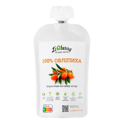 Паста ягідна LiQberry 100% Обліпиха, 100 г дой-пак