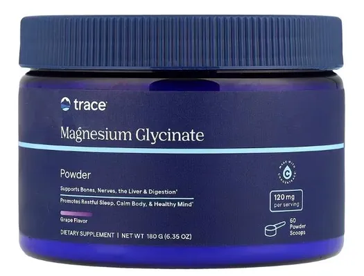 Магній гліцинат Trace Minerals Magnesium Glycinate смак винограду, 180 г