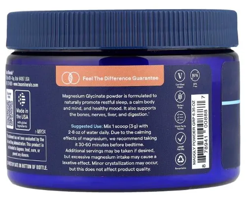 Магній гліцинат Trace Minerals Magnesium Glycinate смак винограду, 180 г