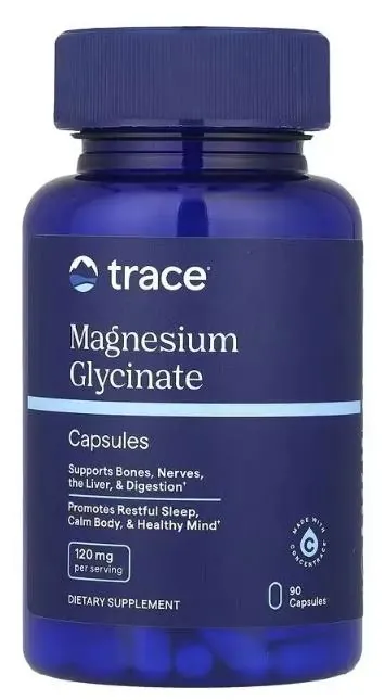 Магній гліцинат Trace Minerals Magnesium Glycinate 120 мг, 90 капсул