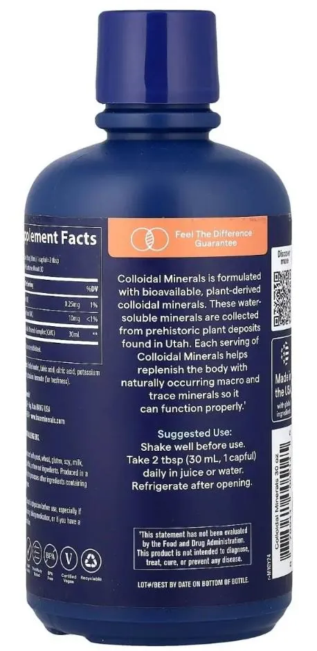 Колоїдні мінерали Trace Minerals Collodial Minerals без смаку, 946 мл