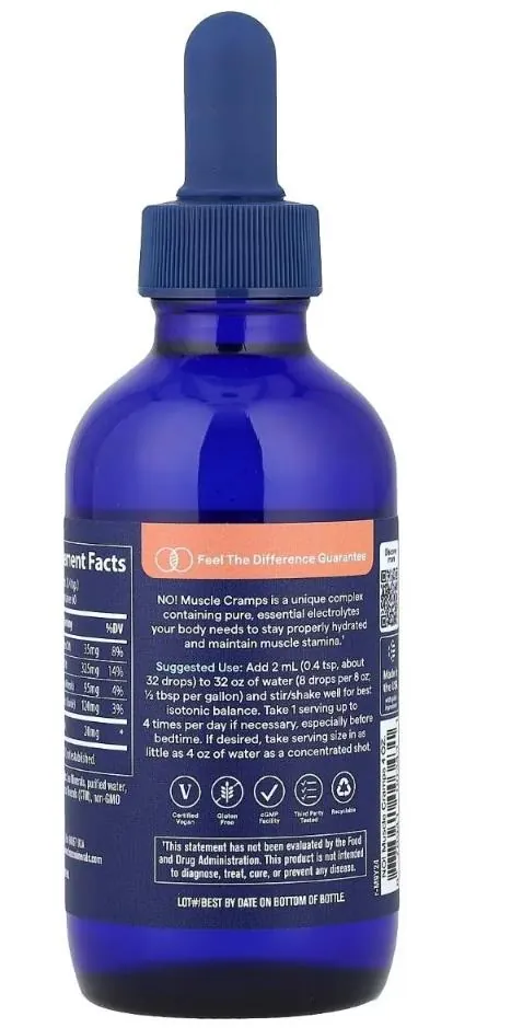 Порятунок від м'язових судом Trace Minerals No! Muscle Cramps, 120 мл