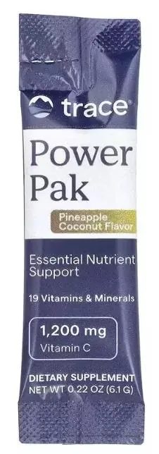Електроліти Trace Minerals Power Pak смак ананас-кокос, 30 пакетів