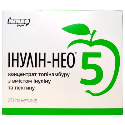 Инулин-НЕО 5 порошок д/перор. прим. со вкусом яблока по 6 г №20 в пак.-саше