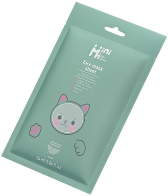 Маска для лица тканевая MiniMi Kids Beauty Оливка, 25 мл