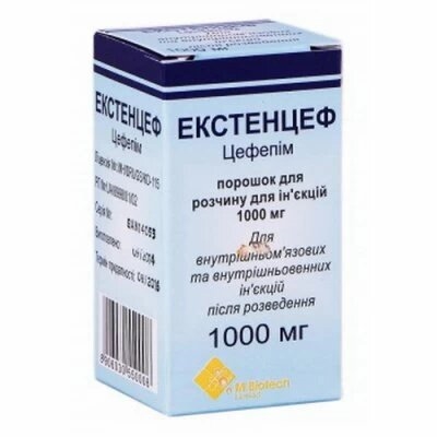 Екстенцеф порошок для р-ну д/ін. по 1000 мг №1 у флак.