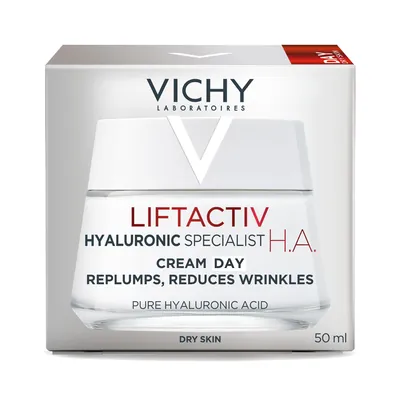 Крем для обличчя Vichy Liftactiv H.A. Hyaluronic Specialist розгладжувальний для корекції зморшок для сухої шкіри, 50 мл