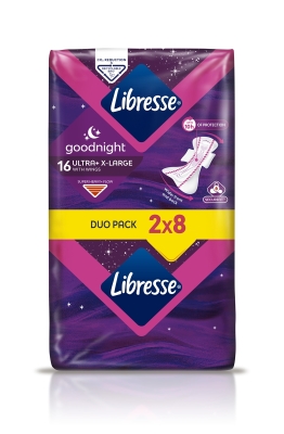Прокладки гігієнічні Libresse Goodnight Ultra Extra Large, 16 шт
