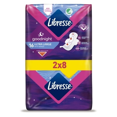 Прокладки гигиенические Libresse Goodnight Ultra Large, 16 шт