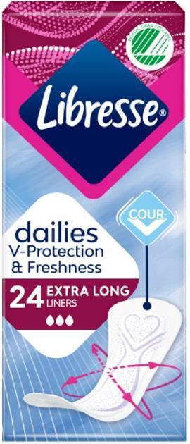 Прокладки ежедневные гигиенические Libresse Dailies Fresh Extra Long, 24 шт