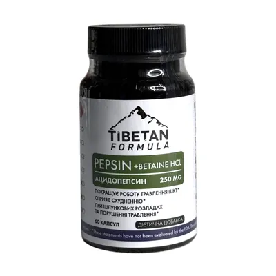 Пепсин Tibetan formula, 60 капсул