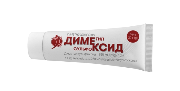 Диметилсульфоксид гель 250 мг/г по 30 г в тубах