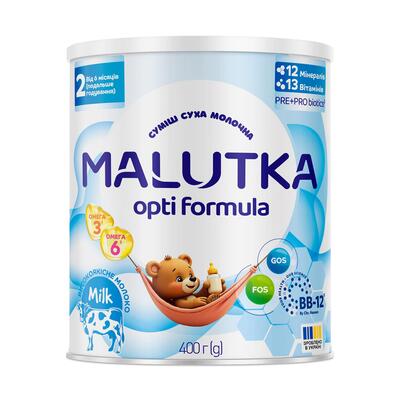 Суміш суха молочна Малютка Opti Formula 2 для харчування дітей від 6 місяців (подальше годування), 400 г