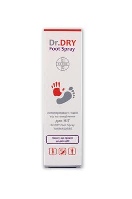Антиперспірант Фармасорбе Dr.DRY Foot Spray для ніг, 100 мл
