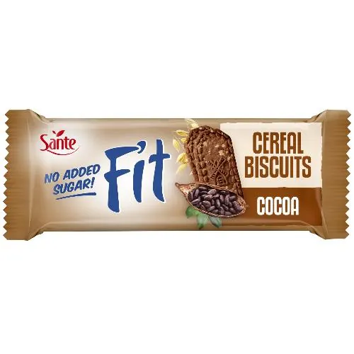 Печиво злакове Sante Fit Cereal Biscuits з какао, 50 г