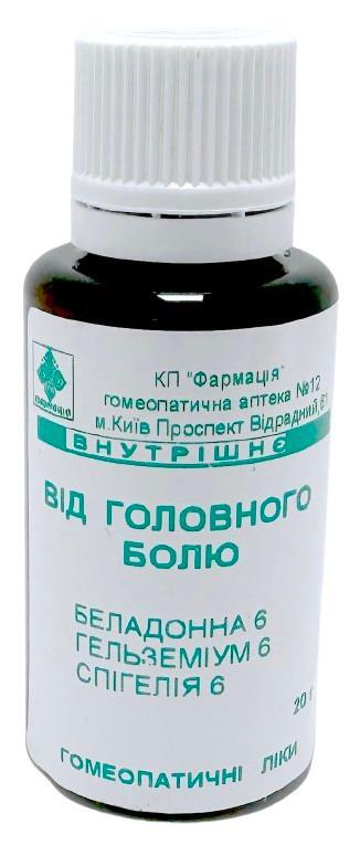 Комплекс От головных болей КП Фармация гранулы по 20 г во флак.