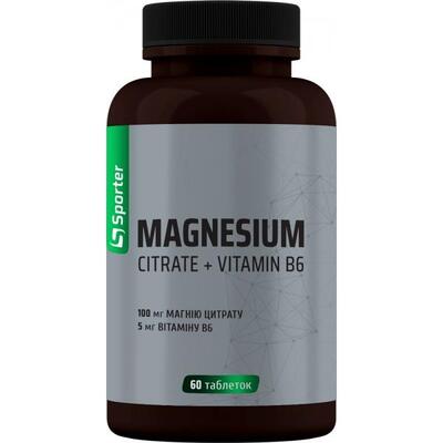 Магнію цитрат + B6 Sporter Magnesium Citrate + B6 таблетки №60