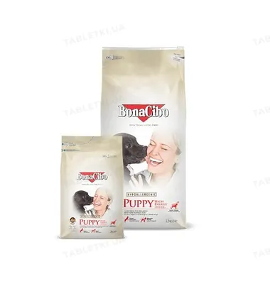 Корм сухий для активних цуценят BonaCibo Puppy High Energy Chicken&Rice with Anchovy, 15 кг