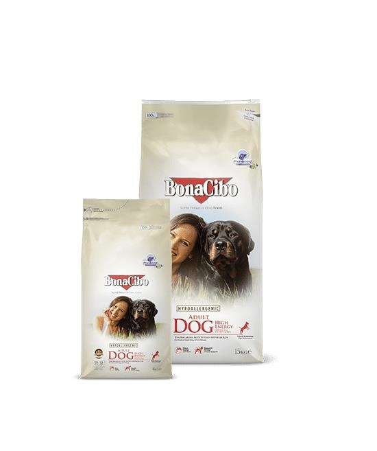 Корм сухой для активных собак BonaCibo Adult Dog High Energy Chicken&Rice with Anchovy, 15 кг