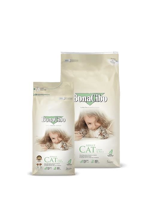 Корм сухий для кішок BonaCibo Adult Cat Lamb&Rice ягня і рис, 5 кг