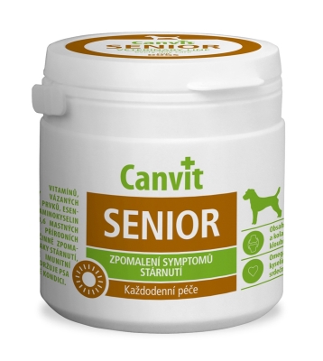 Витамины Canvit Senior для замедления признаков старения для пожилых собак от 7 лет, 100 г