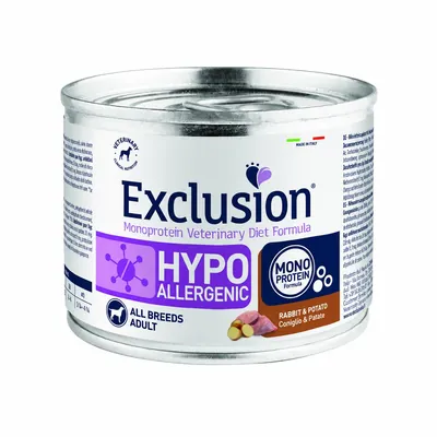 Корм вологий Exclusion Monoprotein Veterinary Diet Hypoallergenic для собак всіх порід при харчовій алергії кролик та картопля, 200 г
