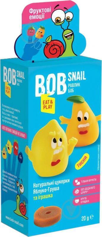 Набір Bob Snail Eat&Play Яблуко-груша натуральні цукерки 20 г + іграшка
