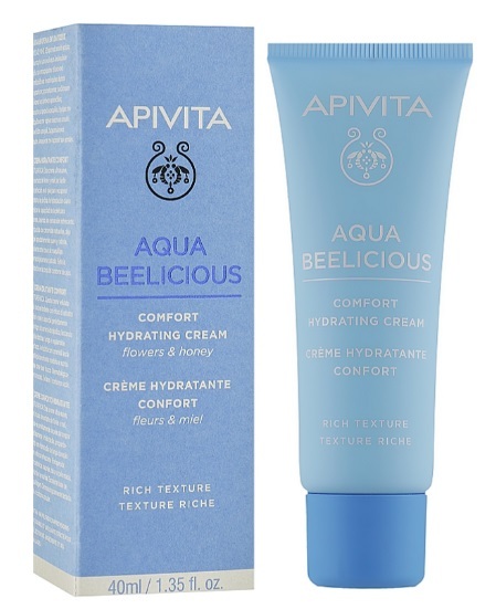 Крем для лица Apivita Aqua Beelicious насыщенный увлажняющий крем, 40 мл