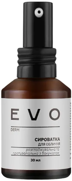 Сироватка для обличчя EVO derm розгладжувальна та протизапальна з бакучіолом, 30 мл