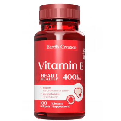 Вітамін Е 180 DL-alpha Earth's Creation Vitamin E 180 DL-alpha, 100 гелевих капсул