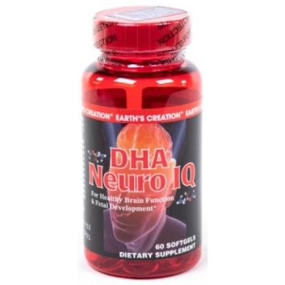 ДГК Нейро IQ Earth's Creation DHA Nuero IQ, 60 гелевых капсул