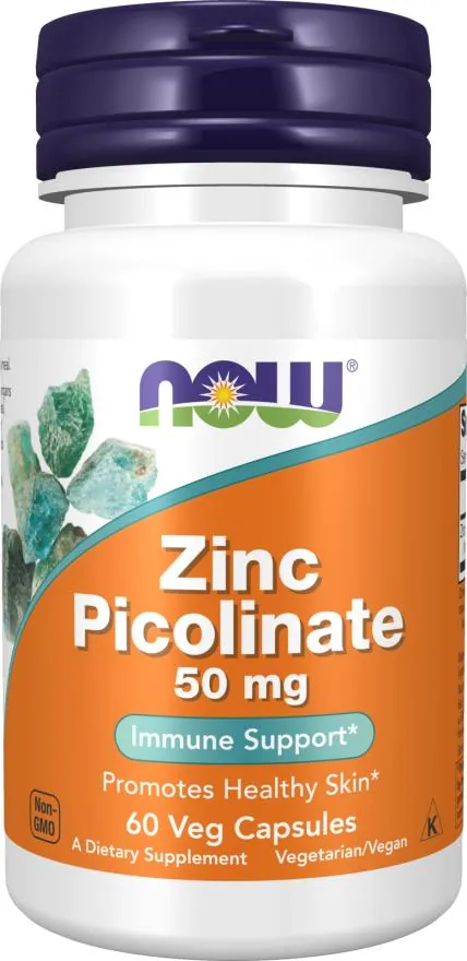 Цинк піколінат NOW Zinc Picolinate 50 мг вег. капсули №60
