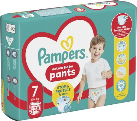 Підгузки-трусики Pampers Pants Active Baby дитячі розмір 7, 15+ кг, 38 шт