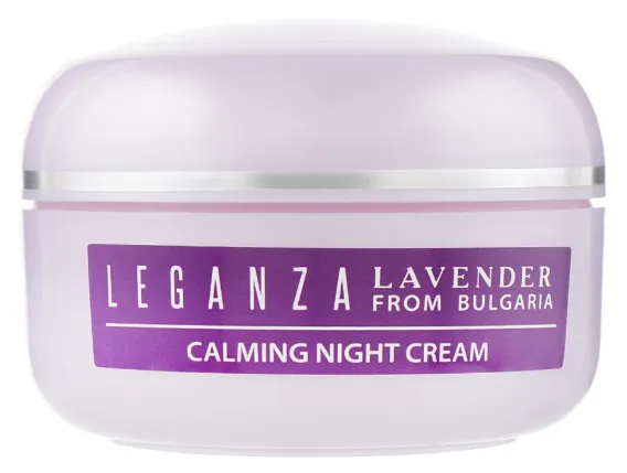 Крем для обличчя Leganza Lavender from Bulgaria нічний заспокійливий, що відновлює, 45 мл