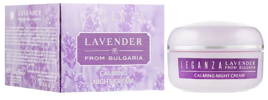 Крем для обличчя Leganza Lavender from Bulgaria нічний заспокійливий, що відновлює, 45 мл
