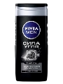 Гель для душу чоловічий Nivea Men Сила вугілля, очищення без сухості шкіри, 250 мл