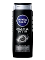 Гель для душа мужской Nivea Men Сила угля, очищение без сухости кожи, 500 мл