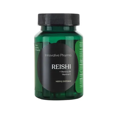 Гриб Рейші та Вітамін В6 Innovative Pharma Reishi+Vitamin B6+Vitamin C капсули №30