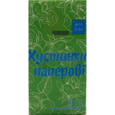 Хустинки паперові Dr.Nice з ароматом Алое, 10 шт х 1 уп