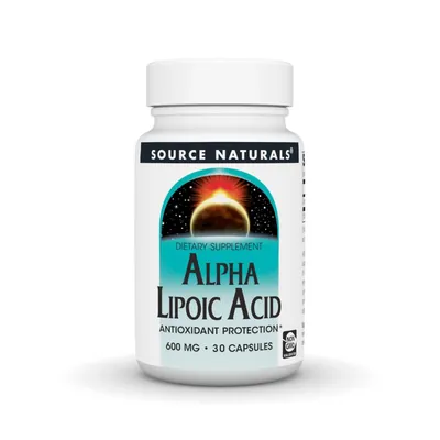 Альфа-ліпоєва кислота Source Naturals Alpha Lipoic Acid 600 мг, 30 капсул