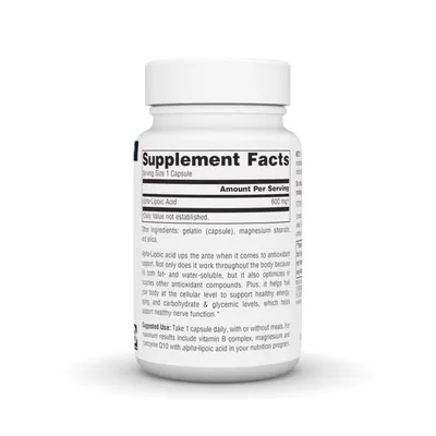 Альфа-ліпоєва кислота Source Naturals Alpha Lipoic Acid 600 мг, 30 капсул