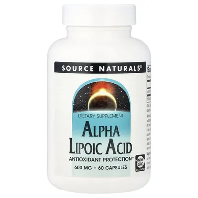 Альфа-ліпоєва кислота Source Naturals Alpha Lipoic Acid 600 мг, 60 капсул