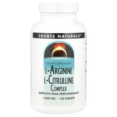 Аргінін та цитрулін Source Naturals  L-Arginine L-Citrulline Complex, 120 таблеток