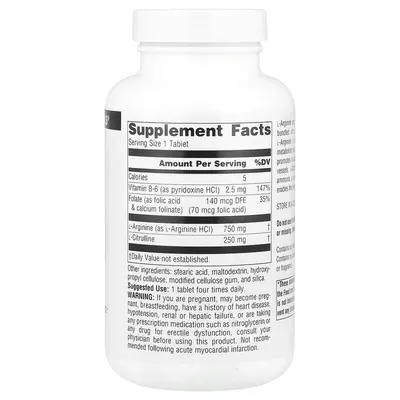 Аргінін та цитрулін Source Naturals  L-Arginine L-Citrulline Complex, 120 таблеток