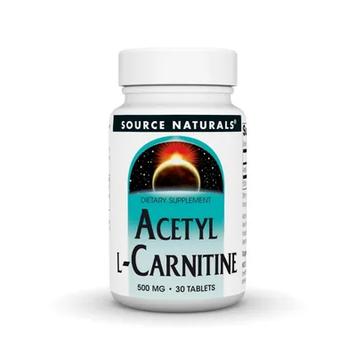 Ацетил L-карнітин Source Naturals Acetyl L-Carnitine 500 мг, 30 таблеток