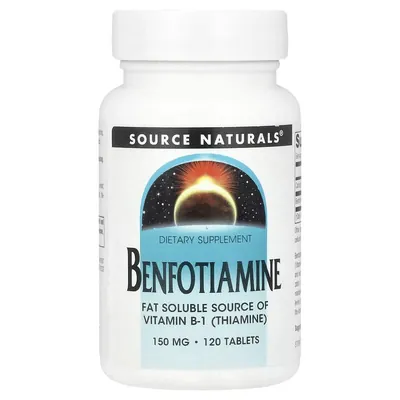 Бенфотіамін Source Naturals Benfotiamine 150 мг, 120 таблеток